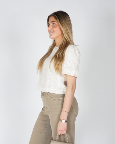 Gossip TOP MET PAILLETTEN ECRU