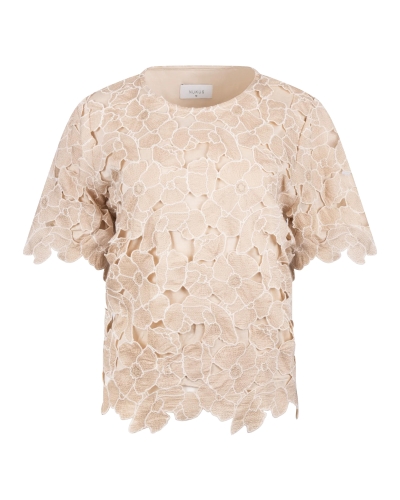 TOP MET BLOEMEN OCTAVIA BEIGE