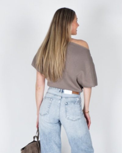 ONESHOULDER TOP TRIJNTJE TAUPE