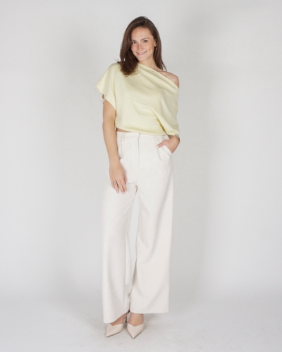 ONESHOULDER TOP TRIJNTJE LICHTGEEL