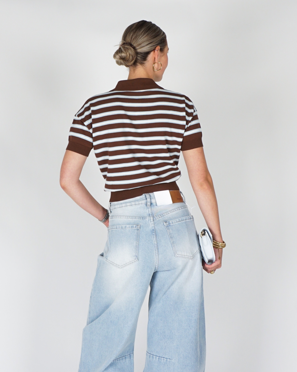 POLO TOP EMIRA DARK BROWN