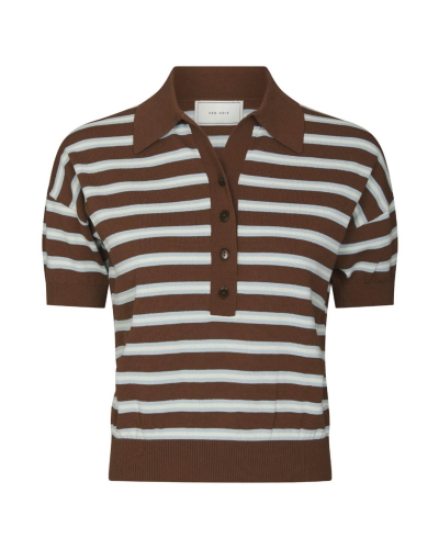 POLO TOP EMIRA DARK BROWN