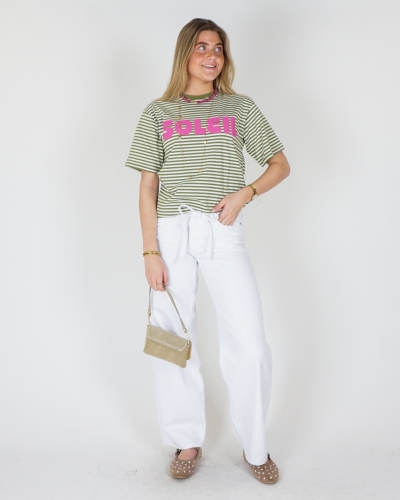 GESTREEPT T-SHIRT SOLEIL GROEN
