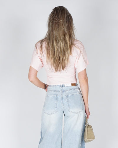 FITTED T-SHIRT LICHT ROZE