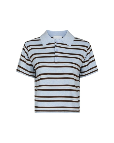 POLO MULANN GESTREEPT BLAUW BRUIN
