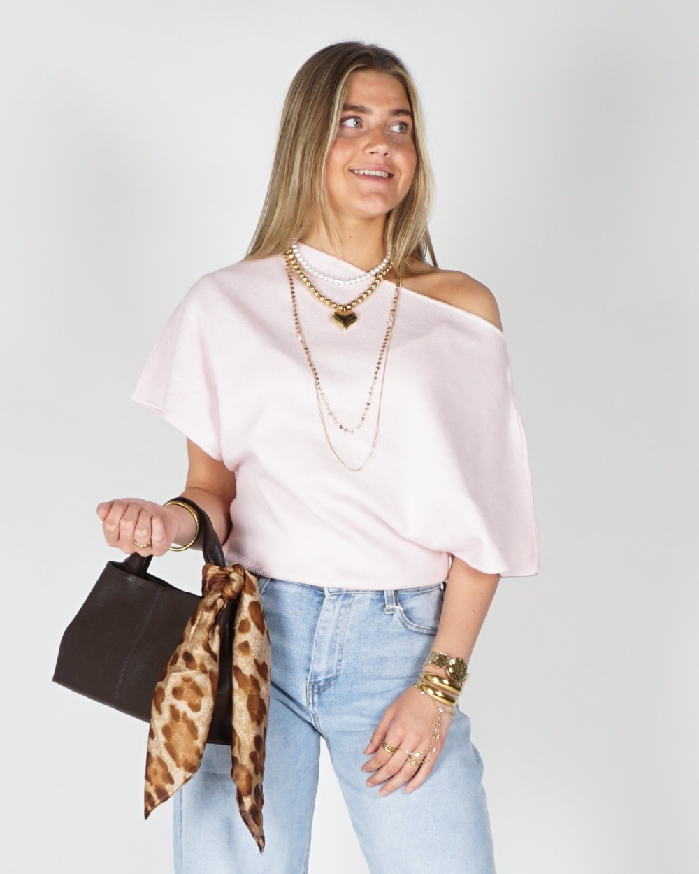 ONESHOULDER TOP TRIJNTJE LICHTROZE