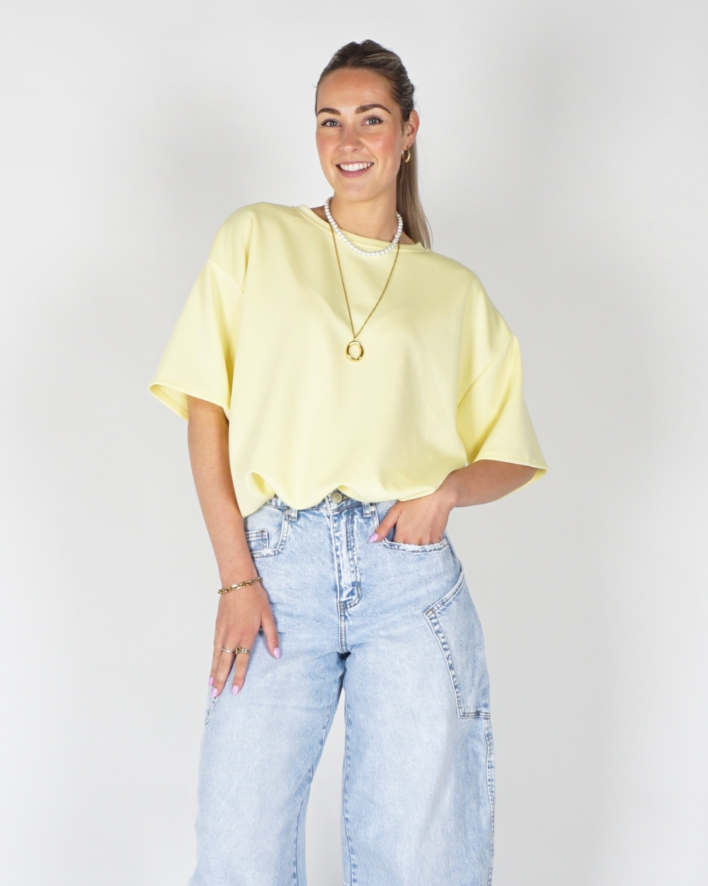 BALLON SWEAT T-SHIRT GEEL