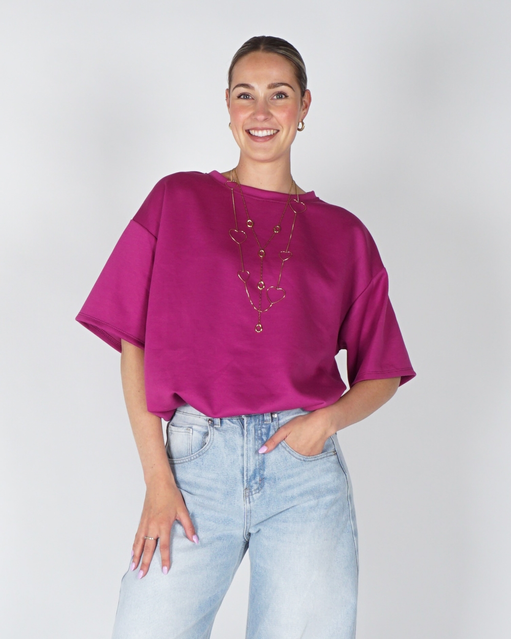 BALLON SWEAT T-SHIRT FUCHSIA