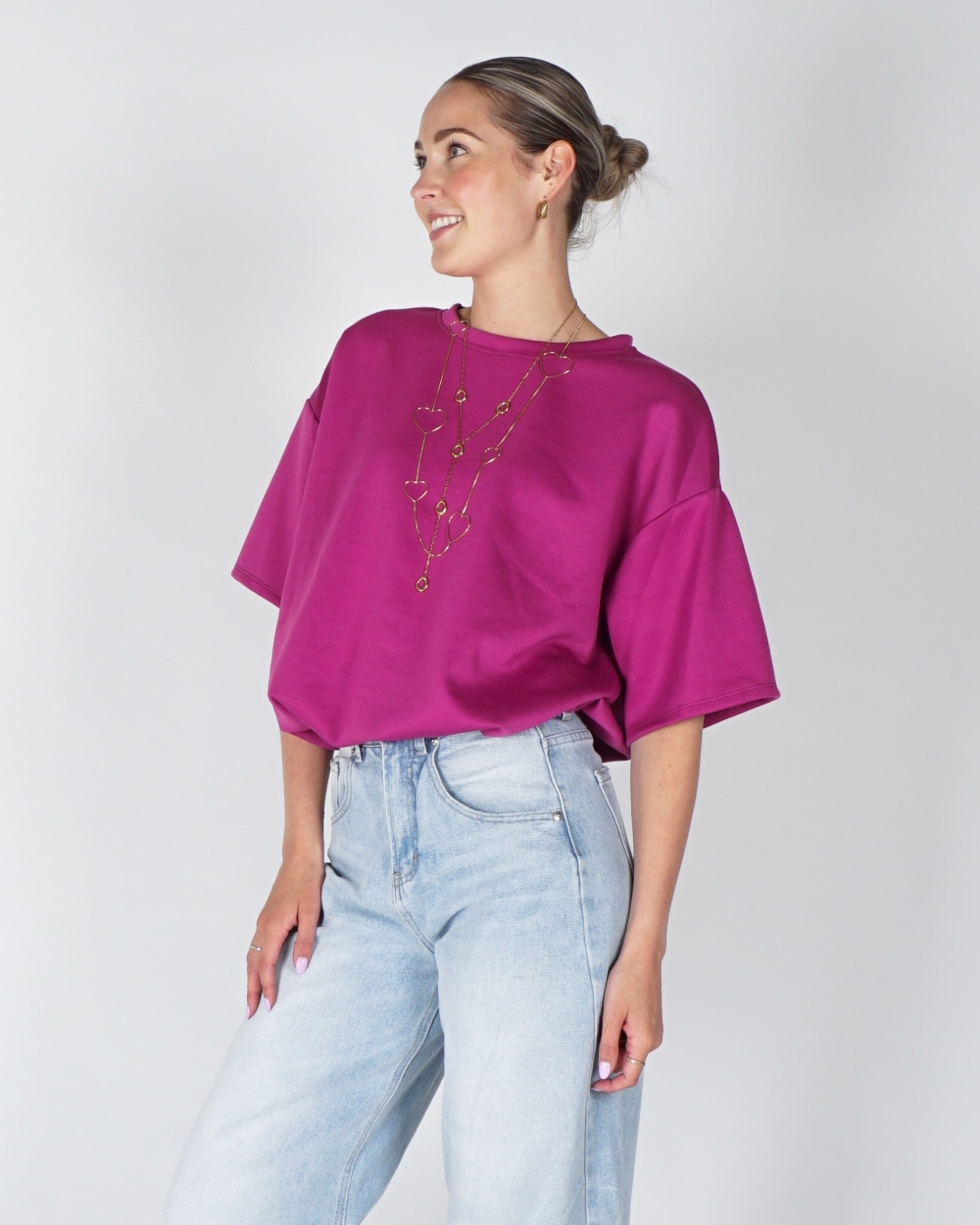 BALLON SWEAT T-SHIRT FUCHSIA