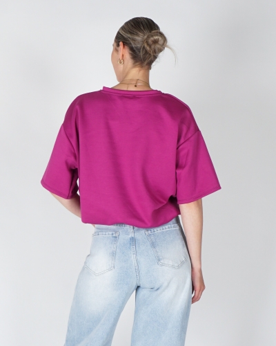 BALLON SWEAT T-SHIRT FUCHSIA