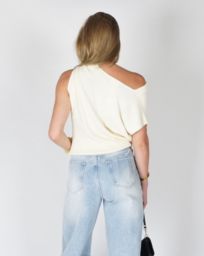OFF SHOULDER TOP ECRU