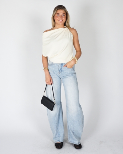 OFF SHOULDER TOP ECRU
