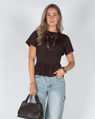 Only 32000928 PLEATED T-SHIRT ORIA