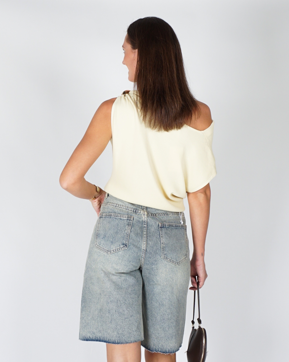 OFF SHOULDER TOP GEEL