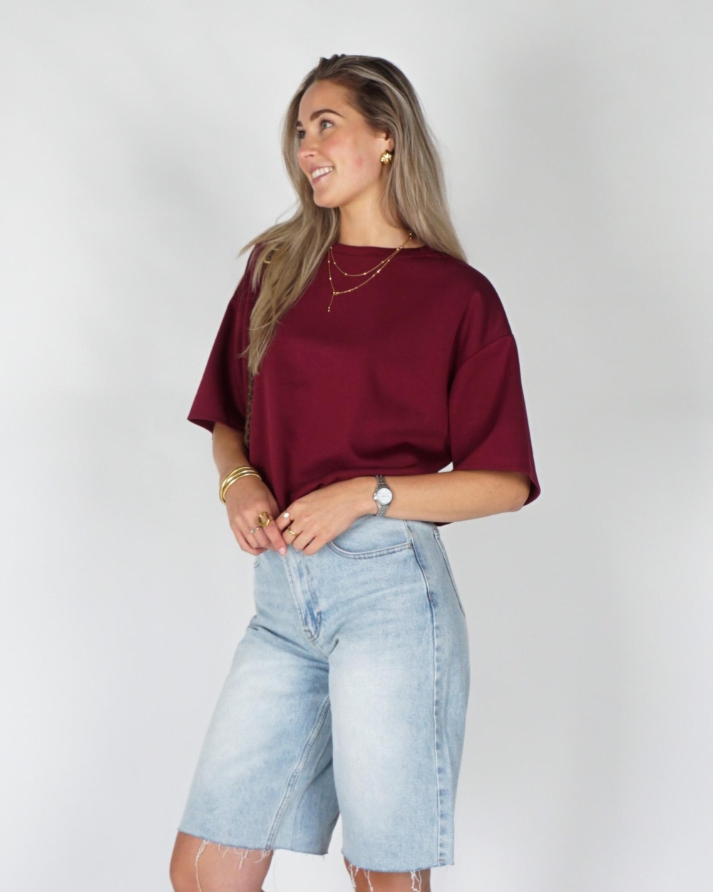 Gossip BALLON SWEAT T-SHIRT Bordeaux