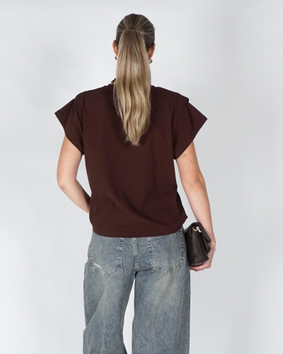 Gossip SHOULDERPAD T-SHIRT Bruin