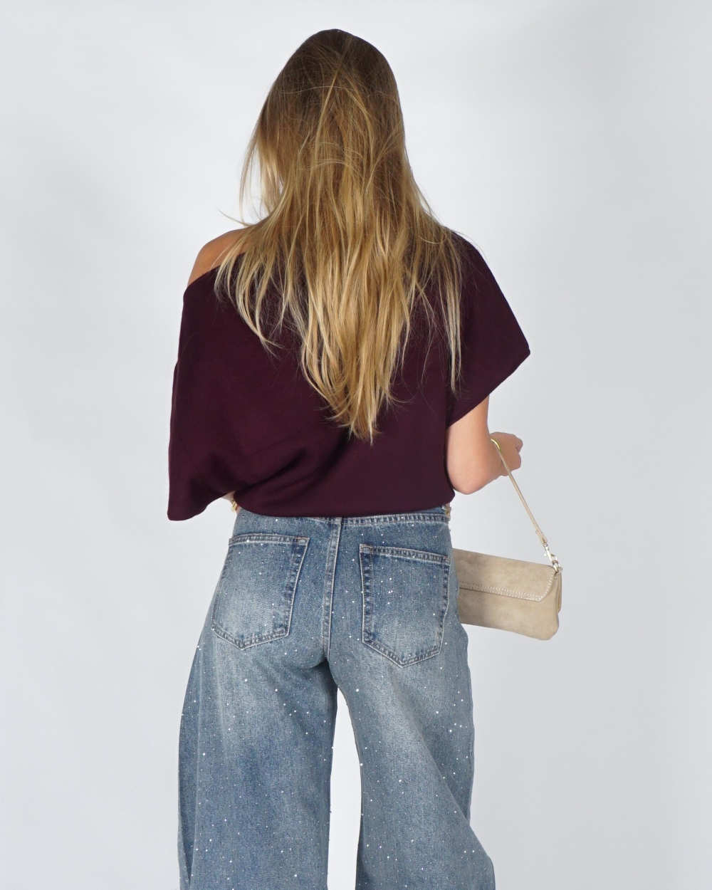 Gossip ONESHOULDER TOP TRIJNTJE Plum