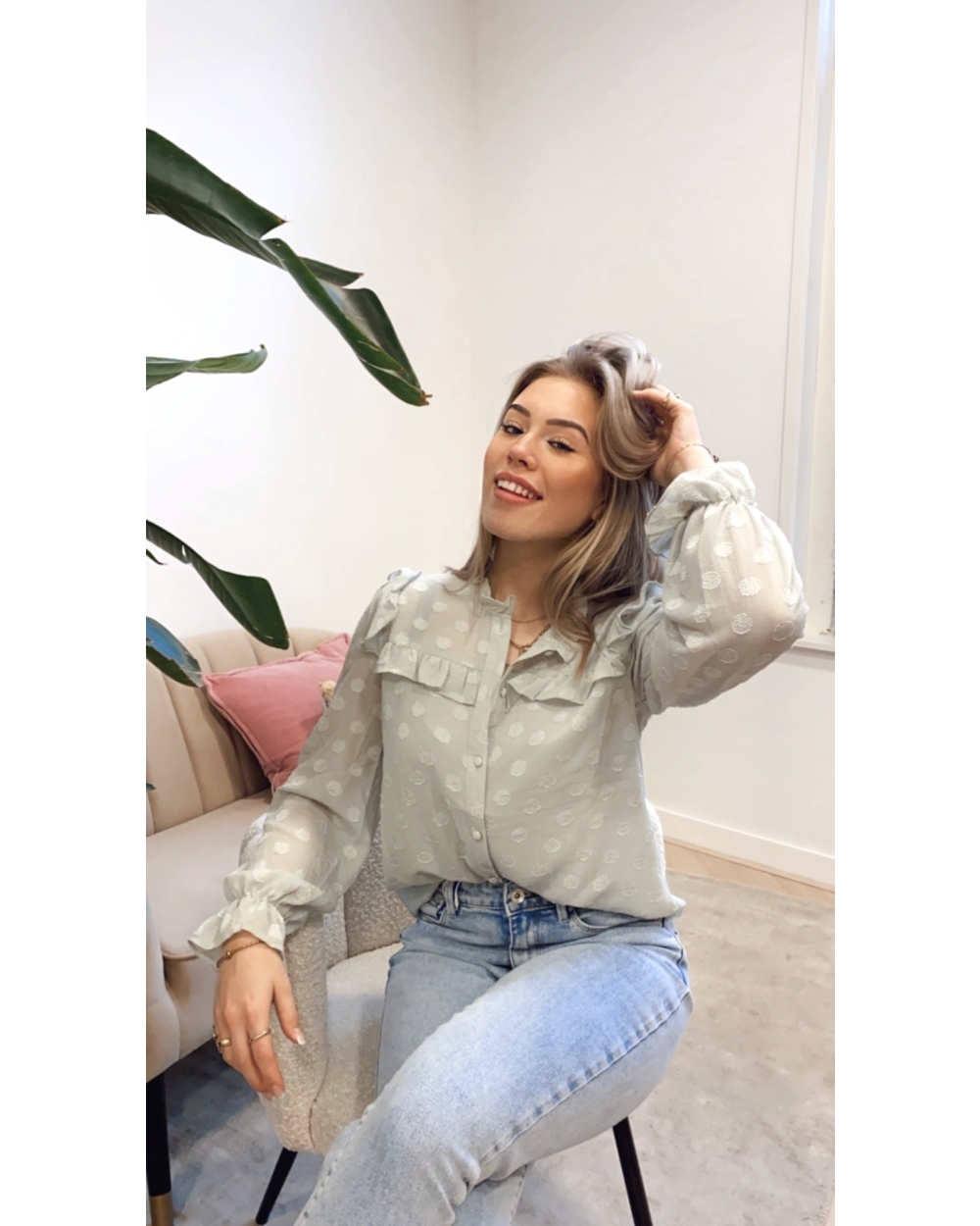 BLOUSE LOA GROEN