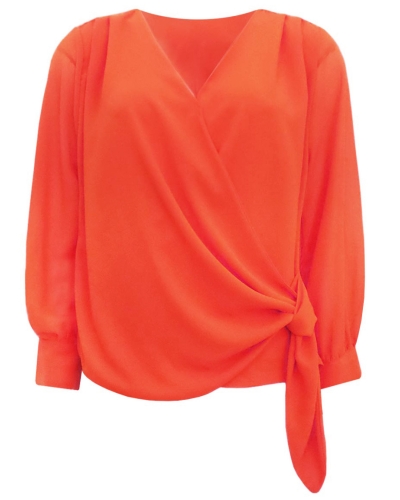 BLOUSE MYRA ROOD/ORANJE