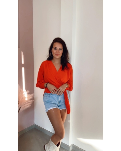 BLOUSE MYRA ROOD/ORANJE