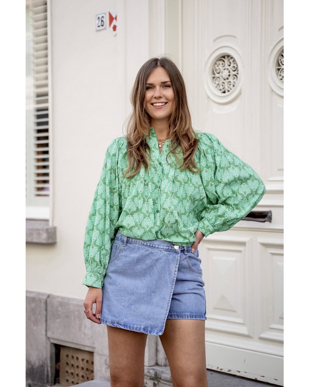 BLOUSE LOUEN GROEN