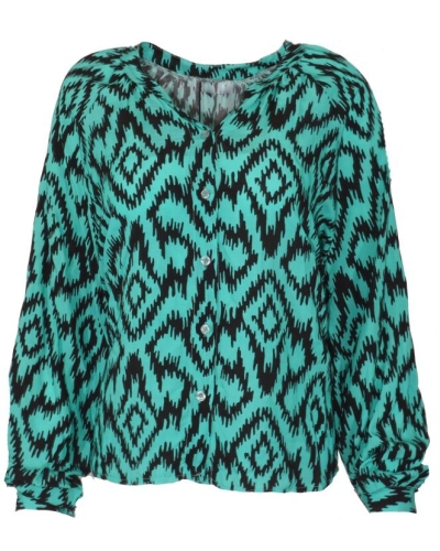  BLOUSE MAUREEN ZWART GROEN