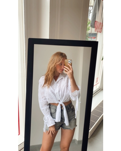 BRODERIE BLOUSE KELLY WIT