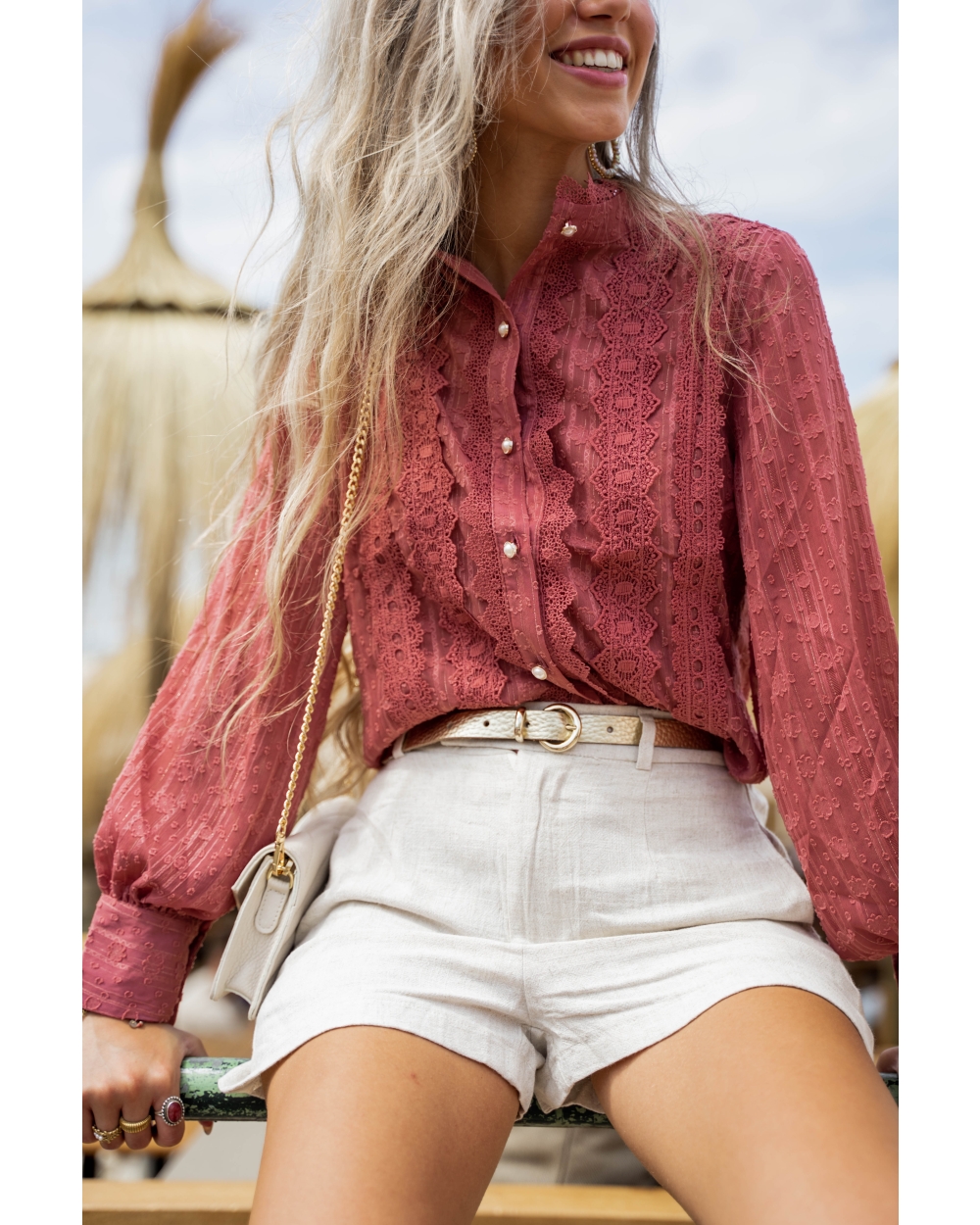 BLOUSE SELINA DUSTY ROSE