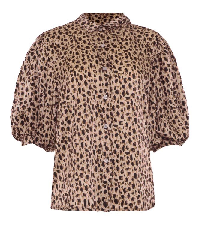 BLOUSE PANTERPRINT BEIGE