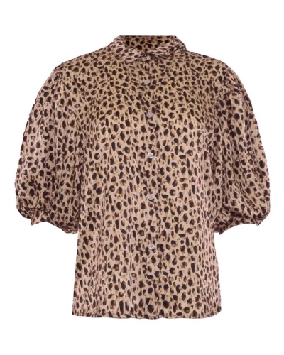 Gossip BLOUSE PANTERPRINT BEIGE