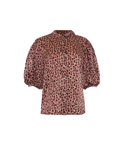Gossip BLOUSE PANTERPRINT MAGENTA