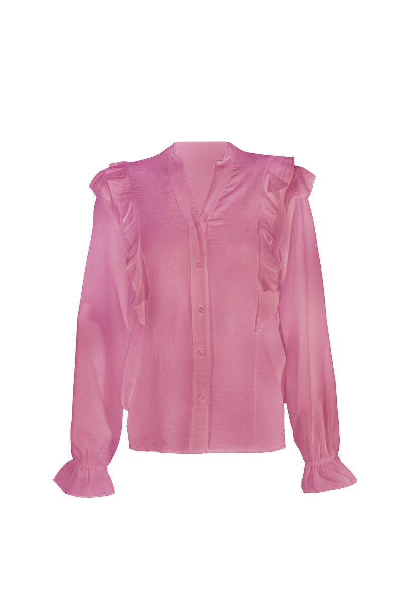 BLOUSE RUFFLE FROUKJE ROZE 