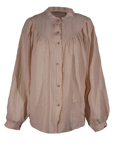 PAILLETTEN BLOUSE CAMEL