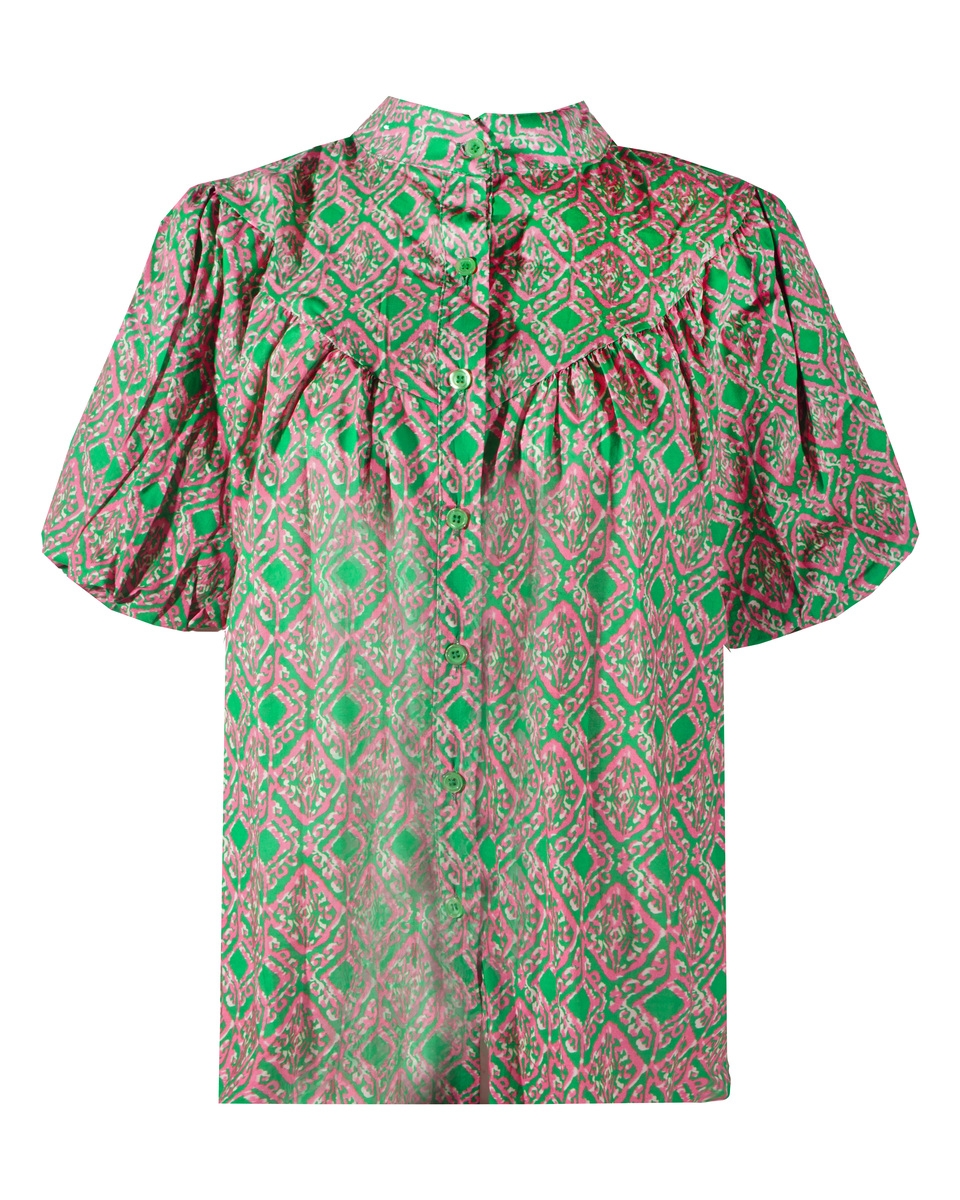 BLOUSE MET PRINT GROEN