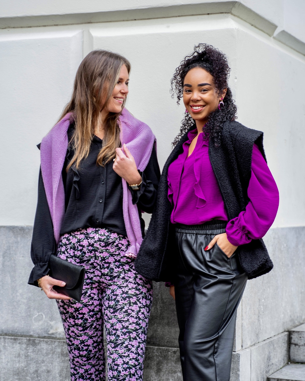 BLOUSE RUFFLE FROUKJE ZWART