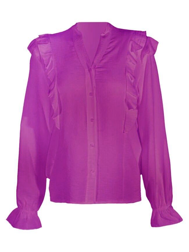 BLOUSE RUFFLE FROUKJE MAGENTA