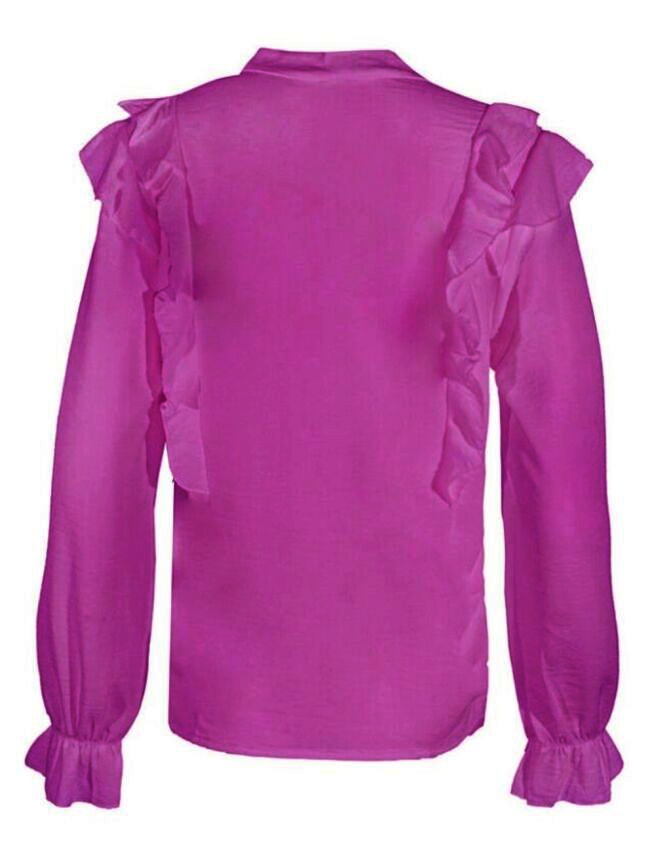 BLOUSE RUFFLE FROUKJE MAGENTA