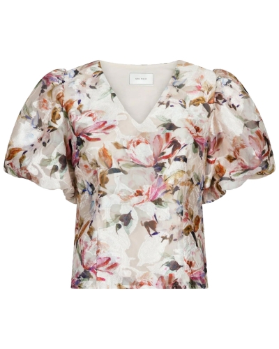 TOP CAMIA PRINT ECRU