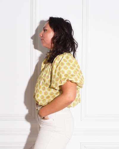 Gossip BLOUSE CHINOUK GROEN/PAARS