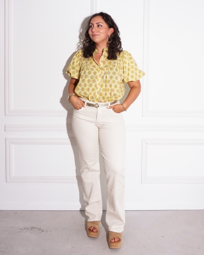 BLOUSE CHINOUK GROEN/PAARS