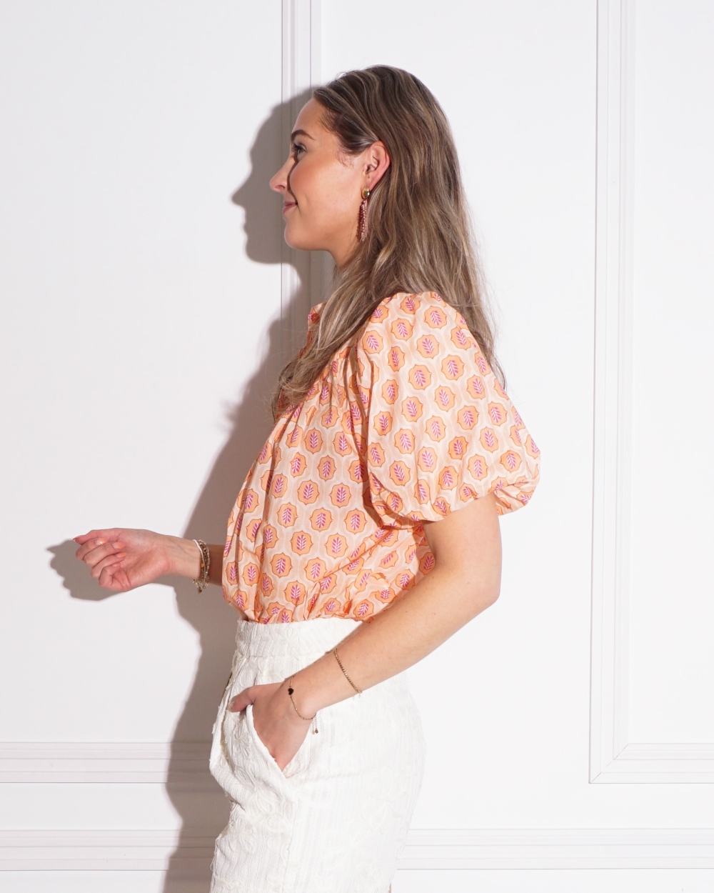 BLOUSE CHINOUK ORANJE/ROZE