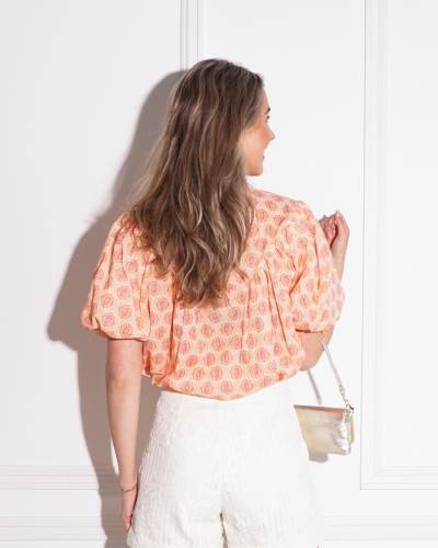 BLOUSE CHINOUK ORANJE/ROZE