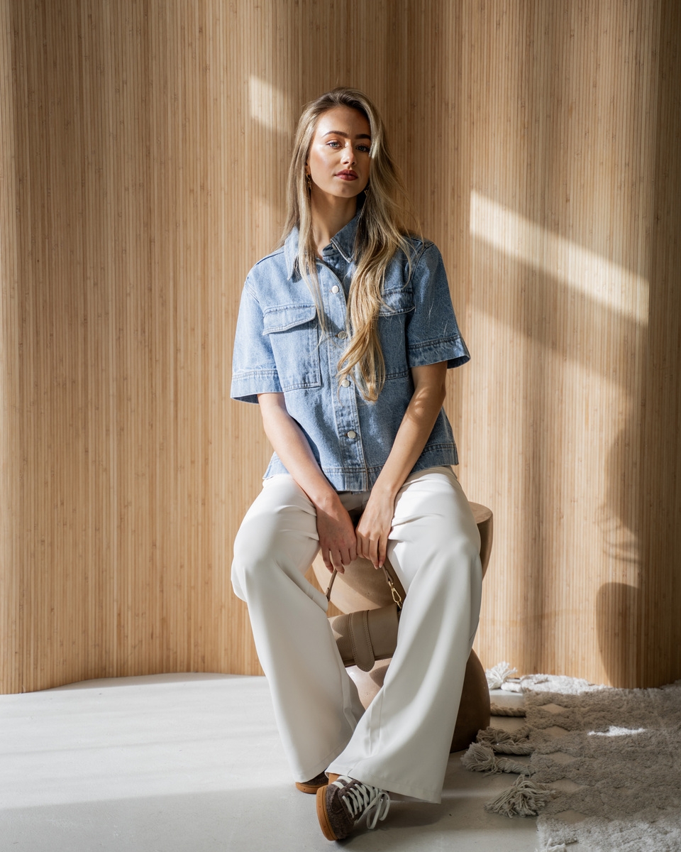 BLOUSE TIKI DENIM