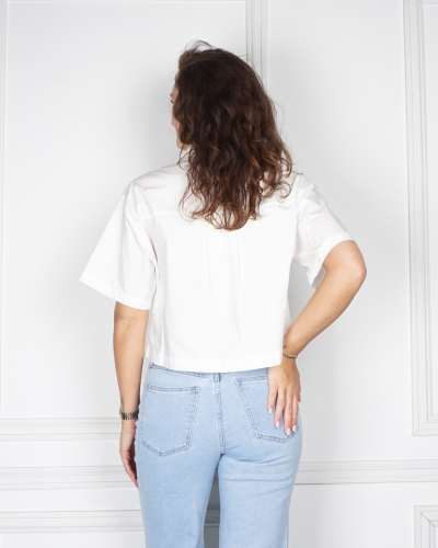 BLOUSE JASIE WIT STRASS