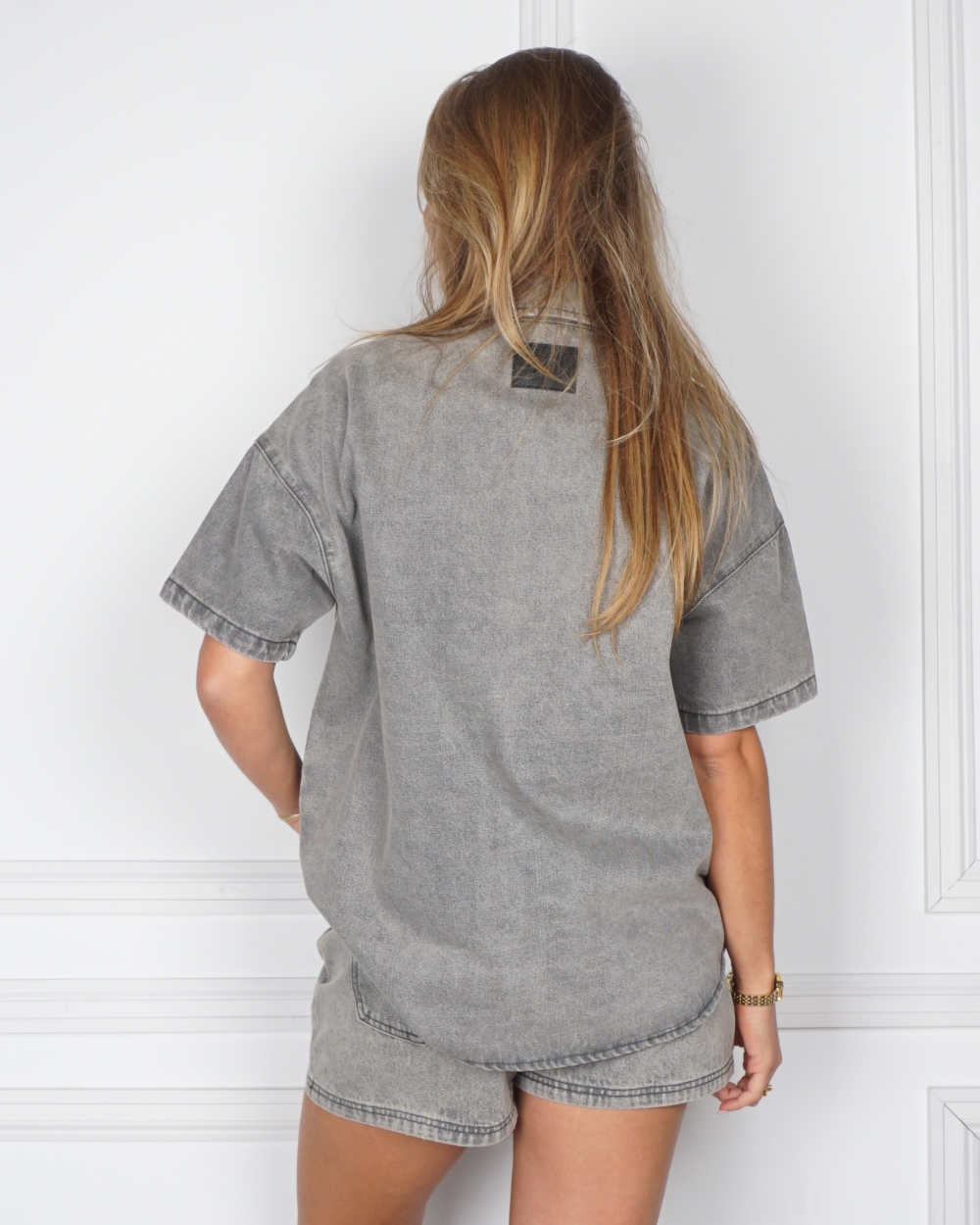 DENIM BLOUSE DIDI GRIJS