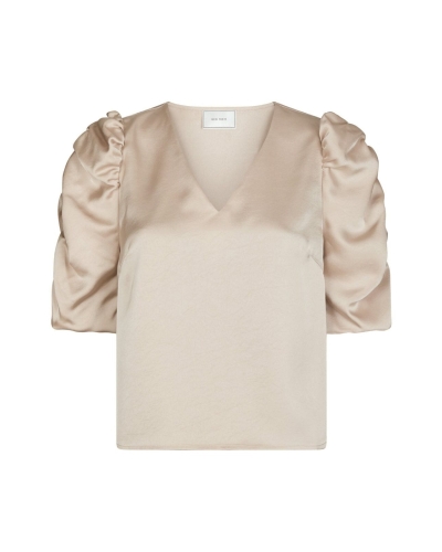 ELBA HEAVY SATEEN BLOUSE CHAMPAGNE