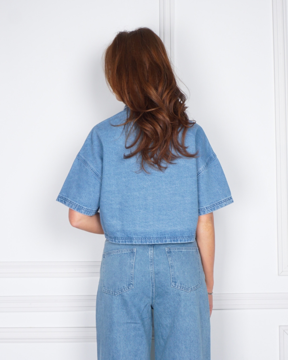 DENIM TOP ADELINE PEARLS