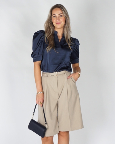 BLOUSE ROELLA DONKER BLAUW