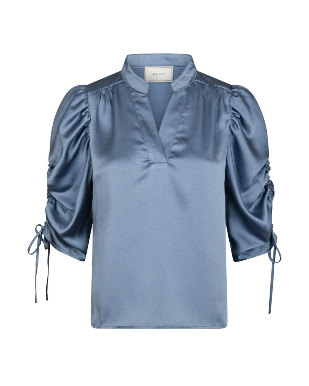 BLOUSE ALVIRA SATIJN BLAUW