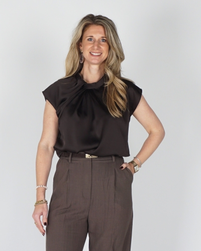 Neo Noir BLOUSE FLEUR DONKERBRUIN